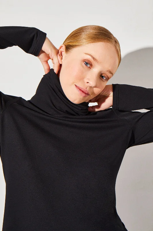 Long Sleeve Jersey Knit Turtleneck