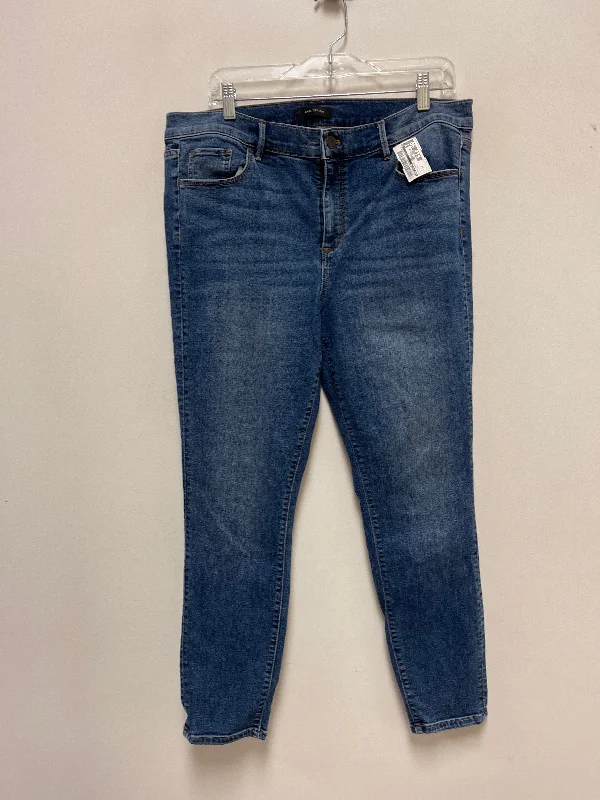 Jeans Skinny By Ann Taylor In Blue Denim, Size: 14