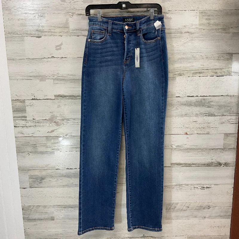 Jeans Straight By Judy Blue In Blue Denim, Size: 4