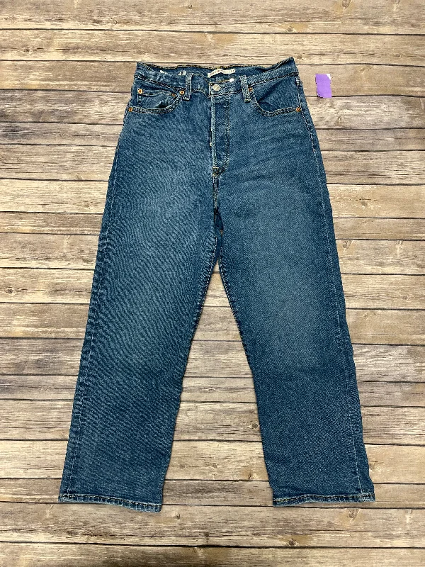 Jeans Straight By Levis In Blue Denim, Size: 10