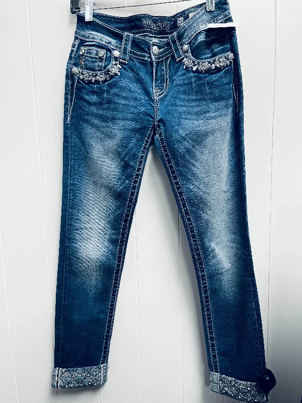 Jeans Straight By Miss Me In Blue Denim, Size: 4