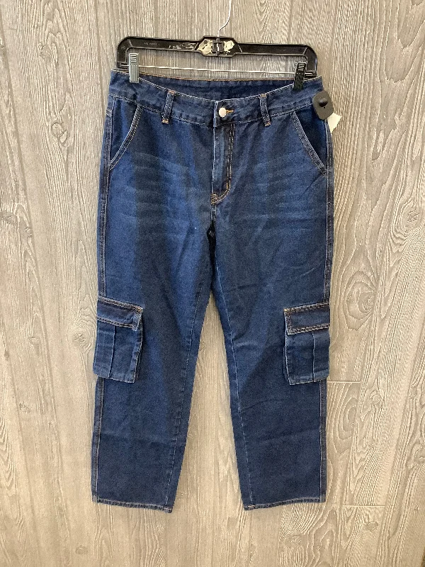 Jeans Straight By Shein In Blue Denim, Size: 6