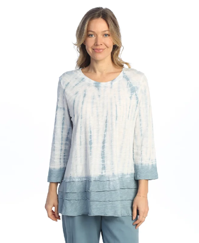 Jess & Jane "Storm" Tie-Dye Print Layered Tunic Top - M66-2005