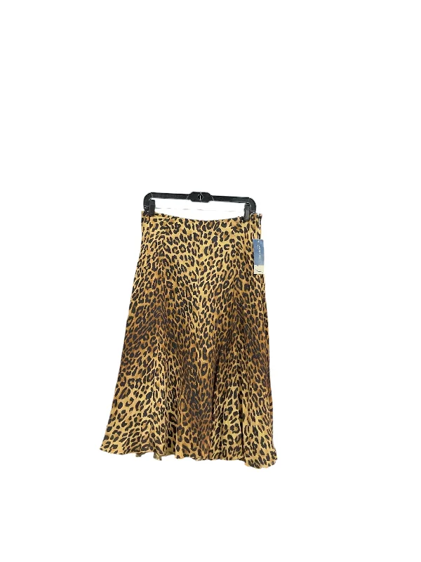 Skirt Midi By Jones New York In Leopard Print, Size: 6