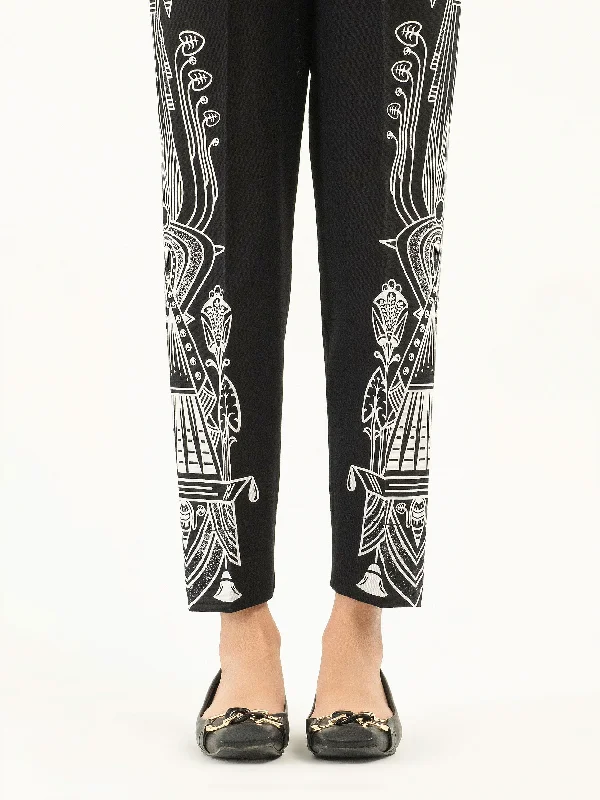 Printed Khaddar Trousers(Pret)