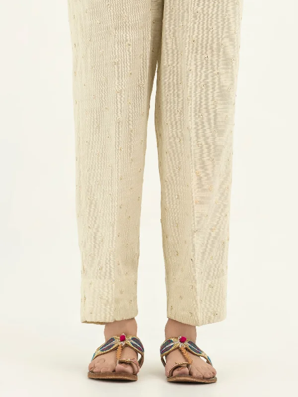 Embroidered Khaddar Trousers(Pret)