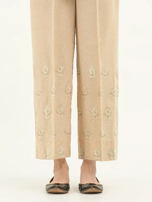 Embroidered Winter Cotton Trousers(Pret)