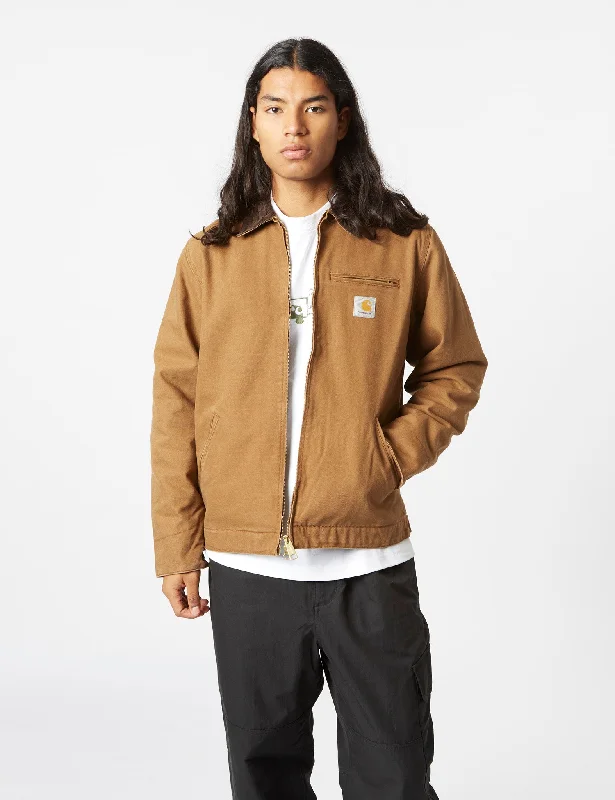 Carhartt-WIP Detroit Jacket (Heavy Stone Wash) - Hamilton Brown/Tobacco