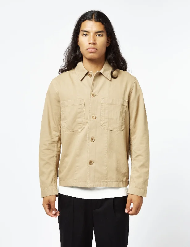 Norse Projects Tyge Overshirt (Broken Twill) - Utility Khaki Brown