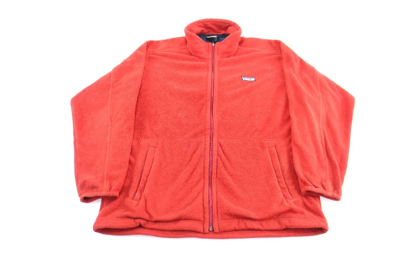 Patagonia Synchilla Embroidered Logo Red Zip Up Jacket