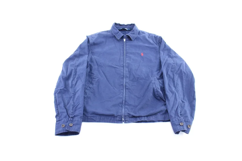 90’s Polo by Ralph Lauren Embroidered Logo Blue Zip Up Jacket