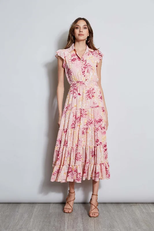 T-Tahari Garden Midi Dress