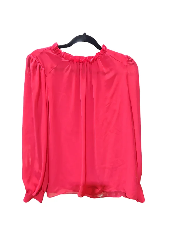 Blouse Long Sleeve By Worthington In Pink, Size: M