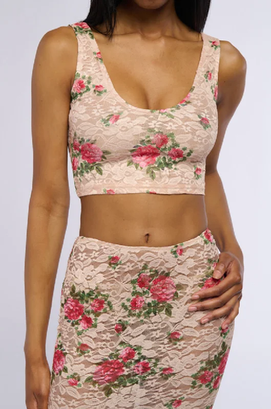 NINA FLORAL CROPPED CAMI