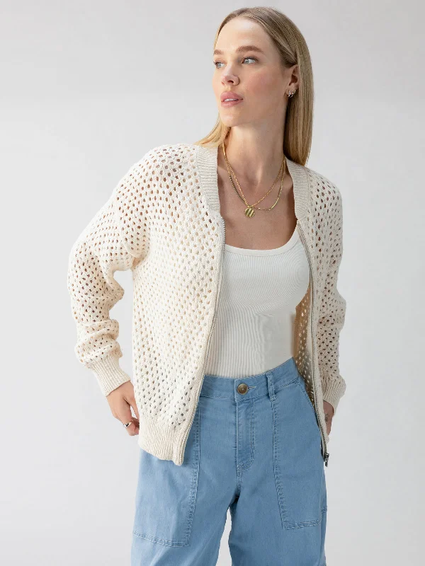 Stepping Out Bomber Sweater Jacket Eco Natural