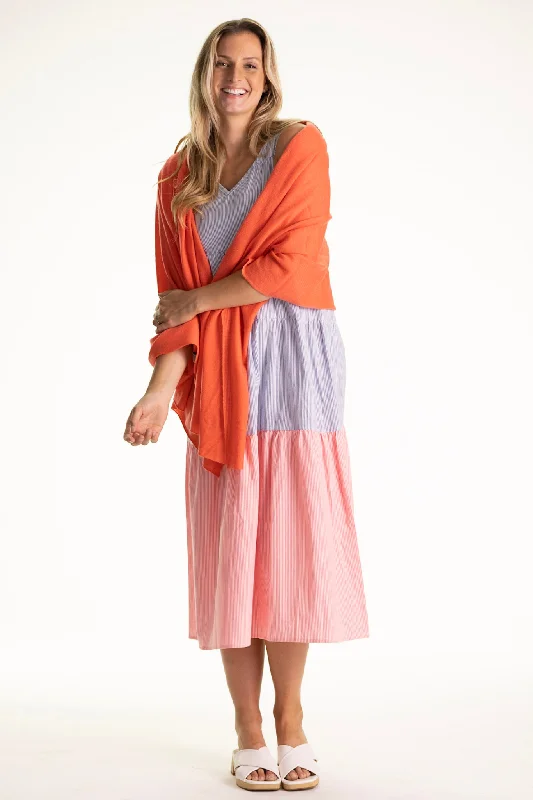 The 100% Cashmere Ryan Wrap in Coral