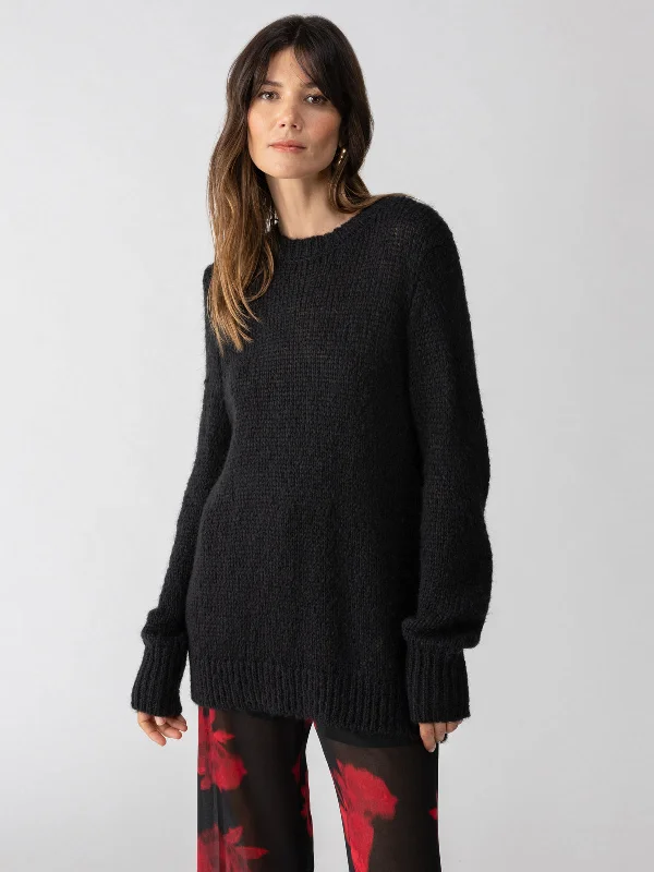 Twist Back Sweater Black